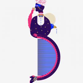 古风发钗创意插画欣赏