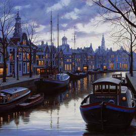Evgeny Lushpin 绘画作品“灯火阑珊”