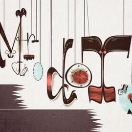 疯狂的字母创意插画