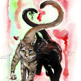 Kinovich 手绘水彩宠物插画