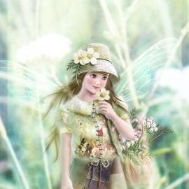 横田美晴：花间的小精灵插画作品（二）