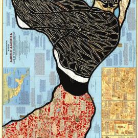 牛人用地图制作的超狂野绘画