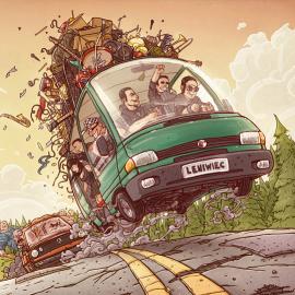 Michal Dziekan插画新作：Leniwiec乐队唱片整体包装