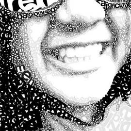 国外文字肖像插画创意作品