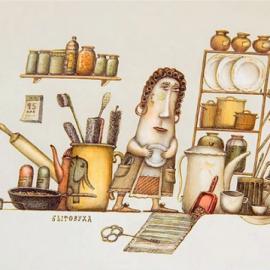 俄罗斯插画师Dmitriy Lyalyakov的复古彩铅插画