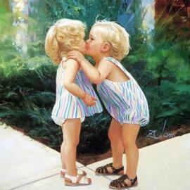 金色童年-Donald Zolan温馨的儿童水彩画（二）