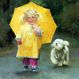 金色童年-Donald Zolan温馨的儿童水彩画（一）