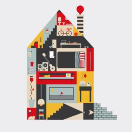 ied show矢量插图