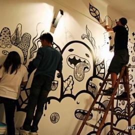 Waver_h + Frank Casazza + MoMo合作墙体涂鸦