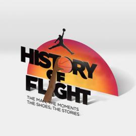 美国乔丹运动鞋的飞行历史插画