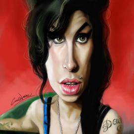 Marco Calcinaro夸张明星肖像漫画作品