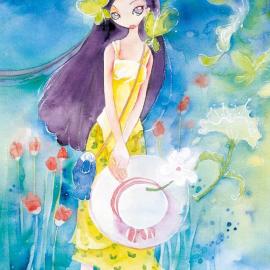 《爱绘生活》时尚水彩插画欣赏（小花与美丽）