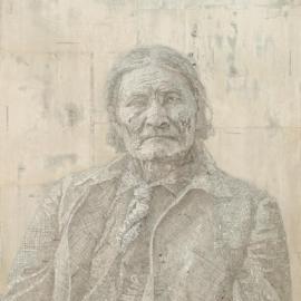 用地图拼接制作的绘画