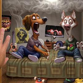 超可爱的动物主题插画