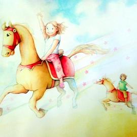 韩国bluerainyh唯美淡彩插画