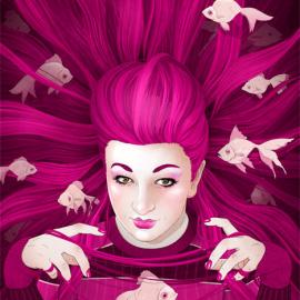 人物矢量插画的各式发型设计欣赏（一）