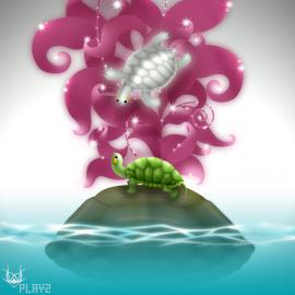 一亮俊成创意空间插画作品欣赏《我的童话故事》