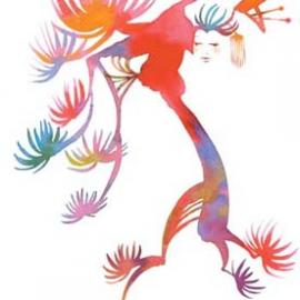 Chitose Yagi：淡彩拼贴画美女