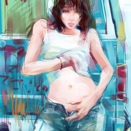 诸海波作品之《妖娆美女》