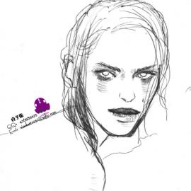 白蝙蝠的铅笔画