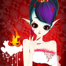 金画奖美少女时尚插画作品欣赏[二]