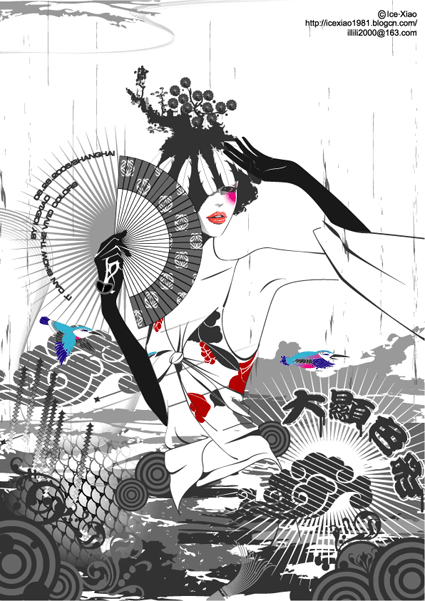 肖冰画视介作品欣赏