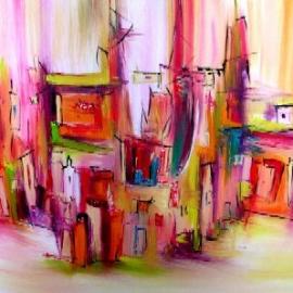 绚丽的城市幻觉---法国女画家Muriel作品(下)