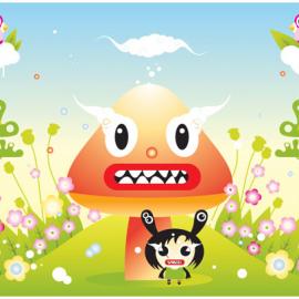 韩国个性矢量插画