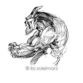 伊朗CG艺术家Ila Soleimani手绘线稿