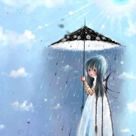 唯美插画[一个女孩的孤单]