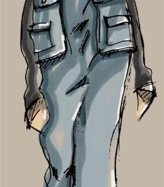 手绘ＰＳ上色服装插画