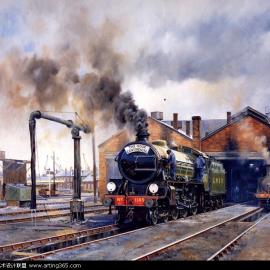 一组关于火车的插画【精】