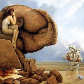 童话插图欣赏，独特的色彩和构图