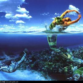 一组色调经典的插画