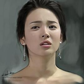 韩国明星逼真素描欣赏 [多图]