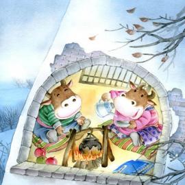 黑白边缘手绘儿插---雪落一个冬(七)