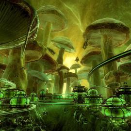 韦炜华7月作品：摩利亚圣城和绿谷的深海