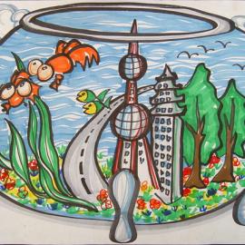 大学生移动创意营涂鸦作品选登