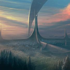 Gary Tonge 科幻作品：未来建筑