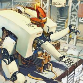 插画作品，可爱又充满怪异