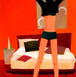 色彩比较亮丽的日本插画