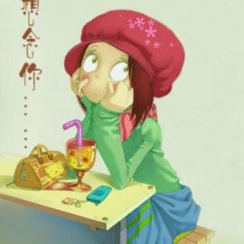 可爱漂亮的MM插画