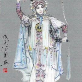 季仁葵国画---梨园曲篇