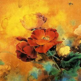 邹传安工笔花鸟画一