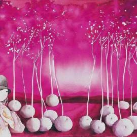 傻妹子.树林水彩新作精品欣赏