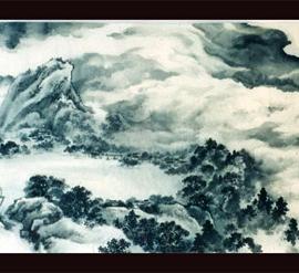 散墨山水作品