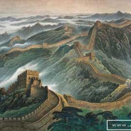 著名画家许仁龙中国重彩山水画欣赏