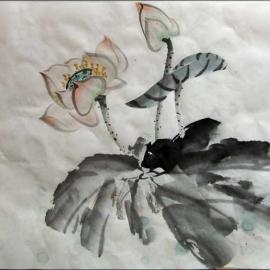 青年书法家蒙四海工笔花卉作品