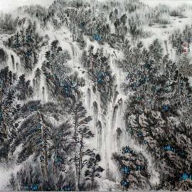 国画家鲁华平山水艺术欣赏