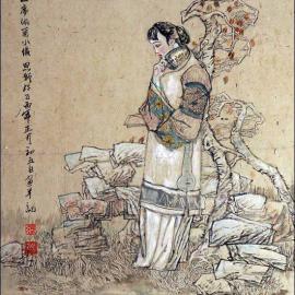 张思俭仕女画作品欣赏